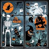 10 Sheets Halloween Window Stickers Window Clings for Halloween Party | Removable Hallowmas Stickers for Halloween Decorations, for Glass Window Home Decor Indoor and Outdoor Party Supplies