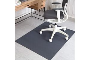 Anji Mountain Rug'd Chairmat - Anti-Slip Design Office Desk Accessories, Jacquard Woven Top, Versatile Office Chair Mat for Low Pile Carpets & Hard Surfaces, Chair Mat Essentials- Beluga (36 x 48)
