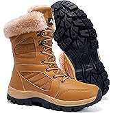 Zofre Women's Winter Snow Boots Comfortable Warm Fur Lined Outdoor Waterproof Non Slip Lightweight Mid Calf Booties for Walking