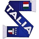 Euroscarves Italy ltalia Soccer High-Definition HD Knit Scarf (Blue)