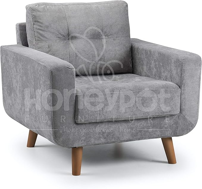 Honeypot Sofa Aurora Corner 3 Seater 2 Seater Grey Fabric