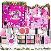 Makeup Advent Calendar 2025, 24 Days Christmas Gift Makeup Sets For Women Teen Girl, 2025 Xmas Countdown Calendar Cosmetics Holiday Surprise Make Up Gift Kits for Women Full Kit