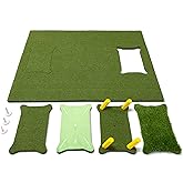 GoSports 5 ftx4 ftPRO Golf Practice Hitting Mat, Includes 5 Interchangeable Inserts for The Ultimate at-Home Instruction