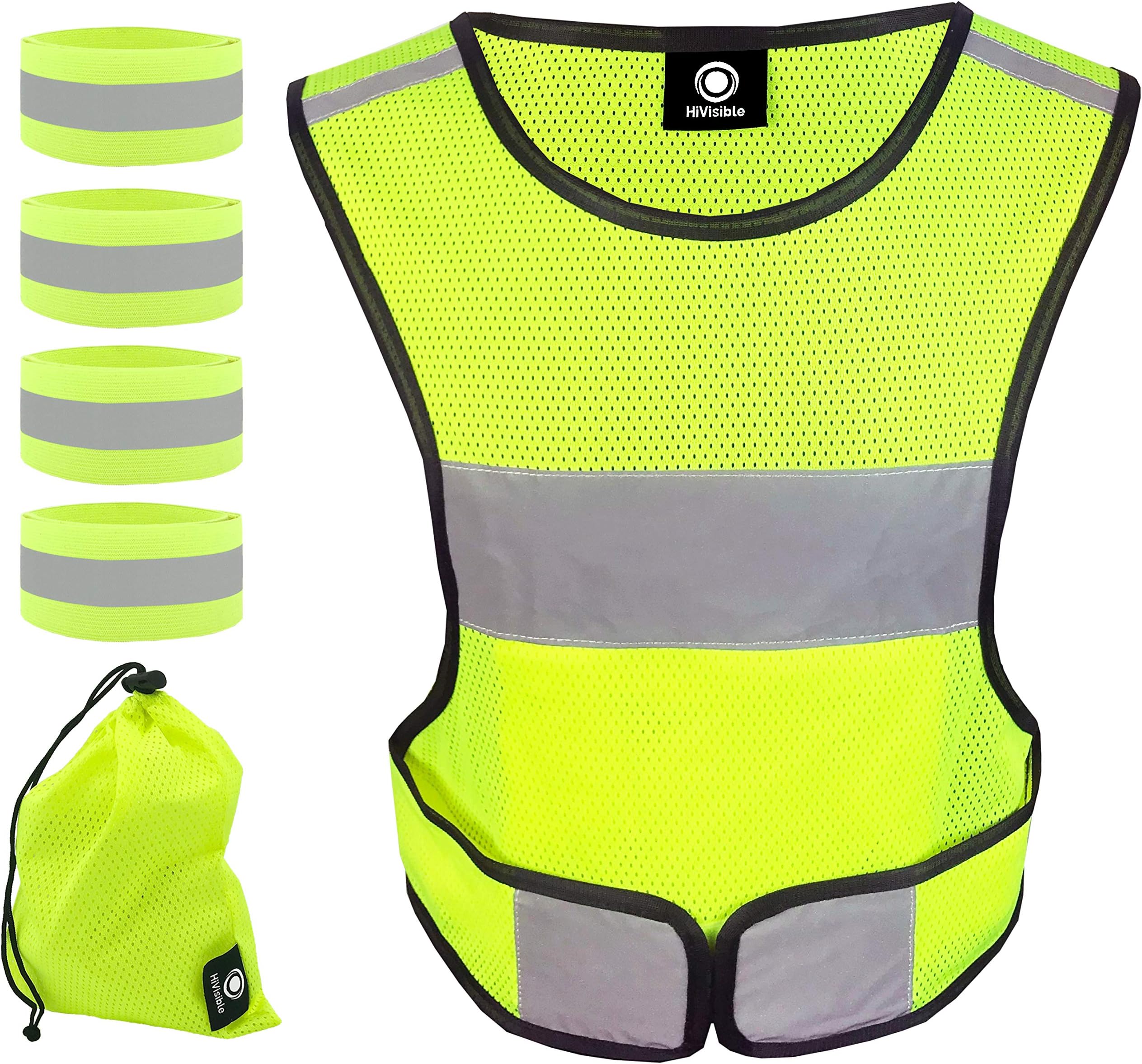 Reflective Vest + 4 Reflective bands + Bag