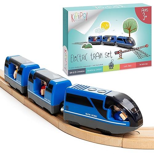 Battery Operated Action Locomotive Toy Train Set for Wooden Train