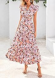 PRETTYGARDEN Women's 2025 Summer Floral Midi Dress