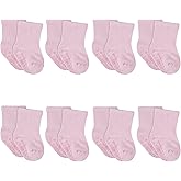 Gerber baby-boys 8-pack Wiggle-proof Jersey Crew Socks