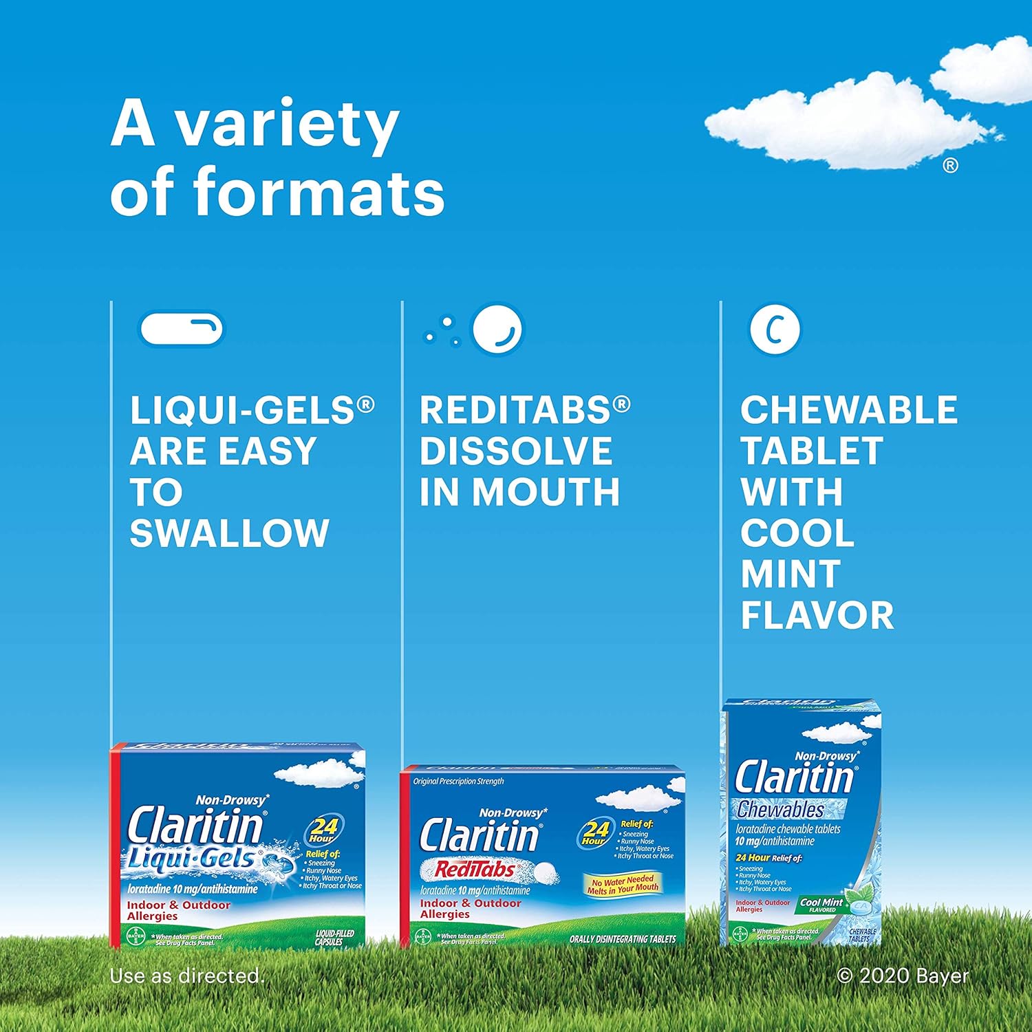 Claritin 24 Hour Allergy Medicine, Non-Drowsy Prescription Strength Allergy Relief, Loratadine Antihistamine Tablets, 100 Count: Health & Personal Care