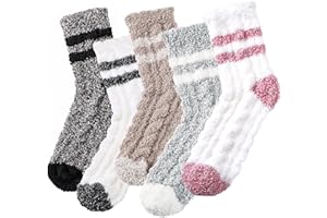 Trifabricy Fuzzy Socks for Women, Fuzzy Socks Cozy Slipper Sock for Women, Women's Winter Ultra Soft Warm Sleeping Sock