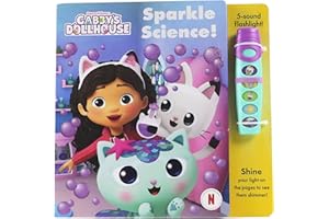 Gabby’s Dollhouse - Sparkle Science! Board Book and 5-Sound Flashlight Toy Set - PI Kids