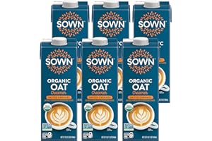 SOWN Organic Oat Creamer Salted Carmel - Barista Oat Milk Non Dairy Coffee Creamer - Plant Based, Dairy-Free, Vegan, Gluten-Free, Non-GMO, Shelf Stable - 32oz (Pack of 6)