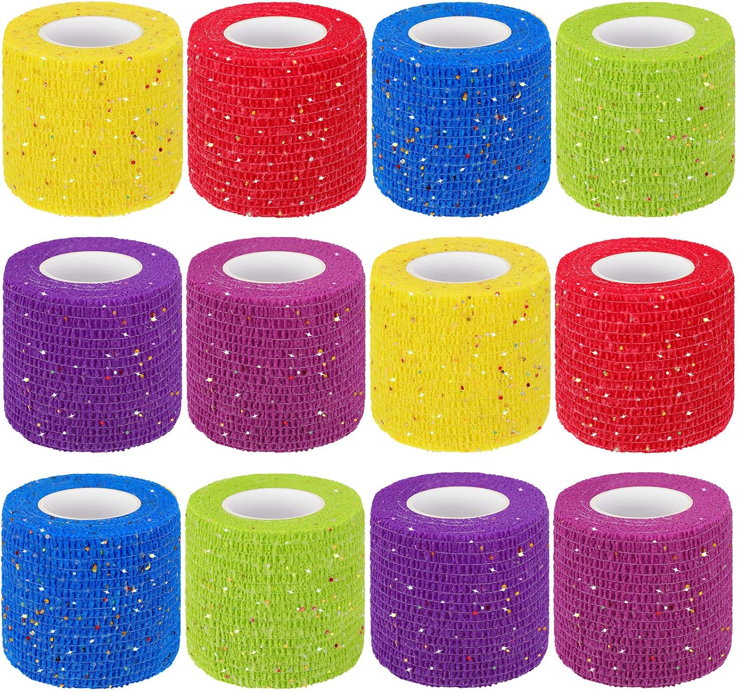 Tondiamo 12 Rolls Self Adhesive Bandage Wrap SelfAdherent Wrap Cohesive Bandages