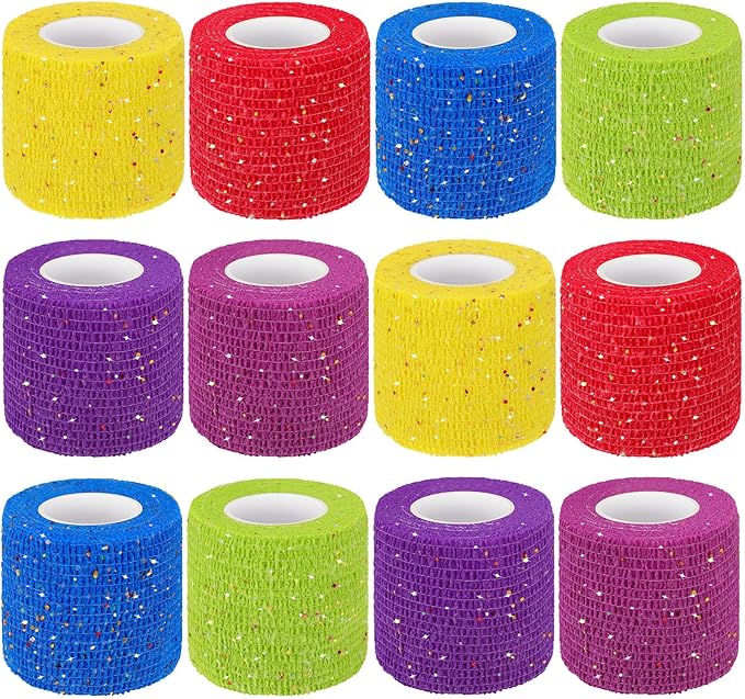Tondiamo 12 Rolls Self Adhesive Bandage Wrap SelfAdherent
