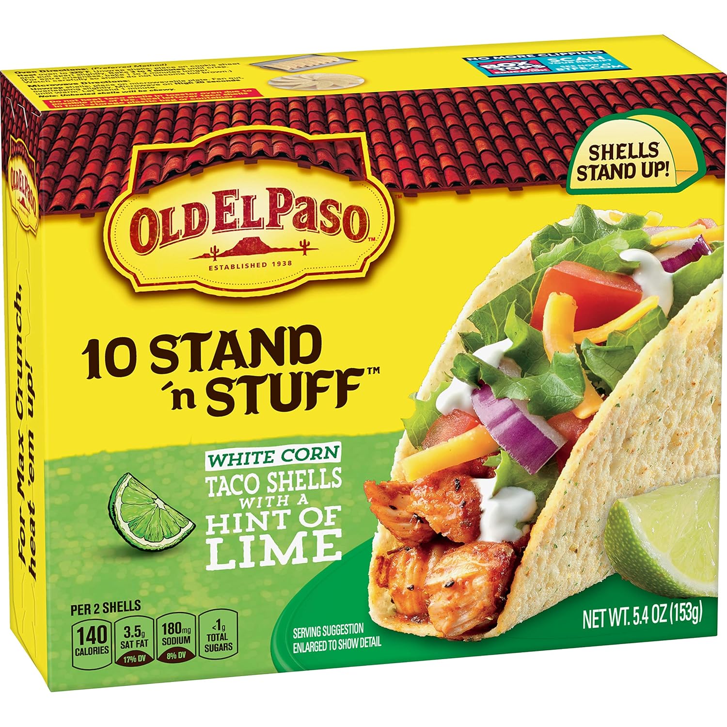 Amazon Com Old El Paso Taco Shells Stand N Stuff White Corn