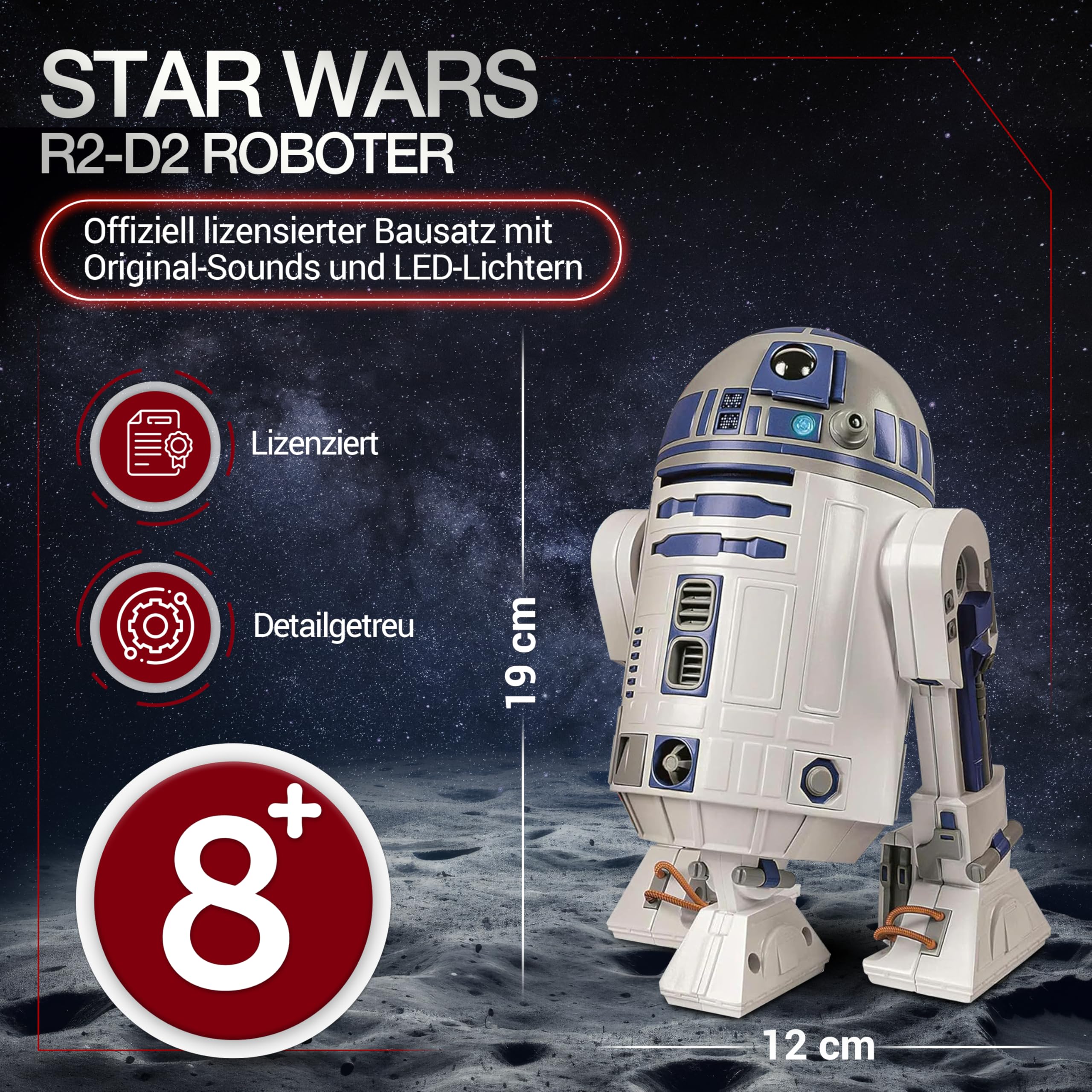 Clementoni Star Wars R2-D2 Roboter - Bausatz mit über 50 Teilen für Kinder ab 8 Jahren - Inkl. App zur Programmierung - Lernspielzeug mit Mint-Ansatz - 59457 2