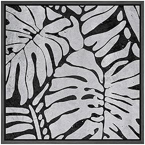 SIGNWIN Framed Canvas Wall Art Monstera Deliciosa Swiss...