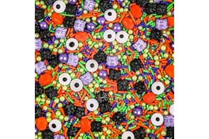 SWEETGROVE Halloween Sprinkles, Candy Eyes Pumpkin Spider Sprinkles, 130g/4.6oz Sprinkle Mix for Cake Decorating, Cookie Decorations, Cupcake Topper, Chocolate Desserts, Ice Cream Topping