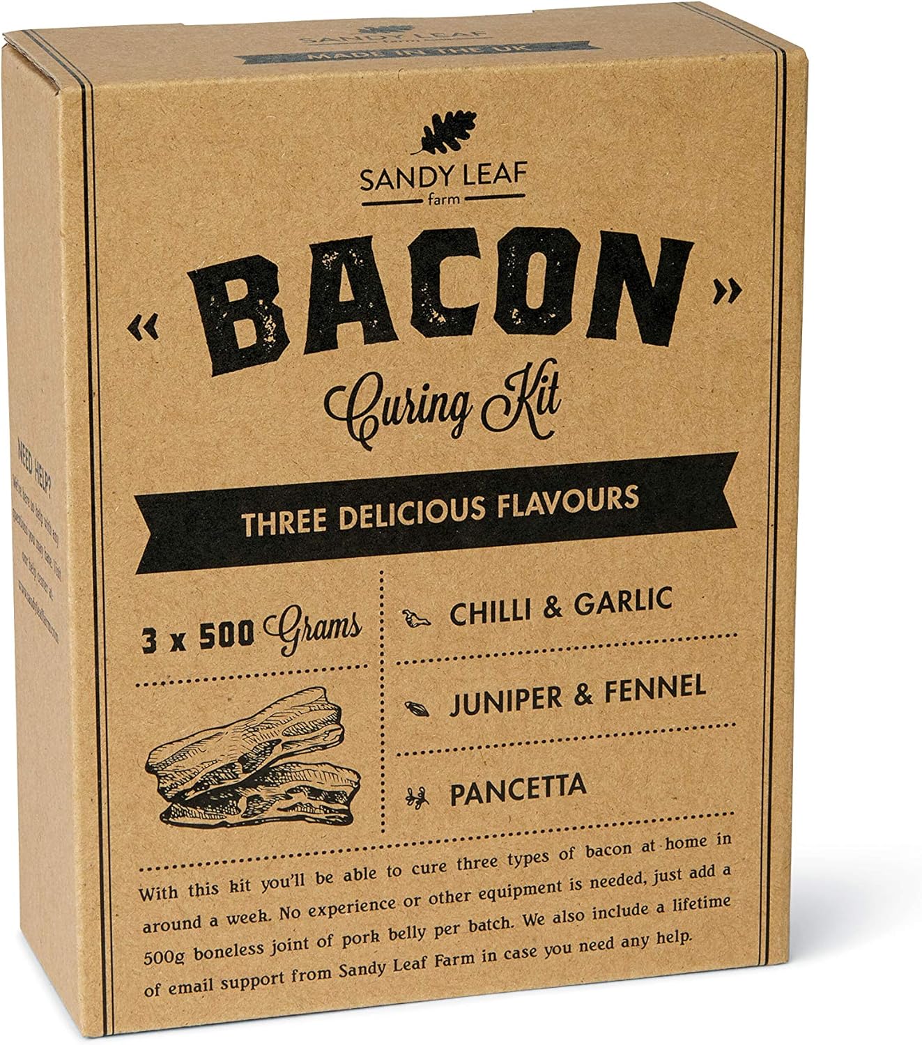 Bacon Curing Kit Cure Your own Bacon in Three Delicious Flavours