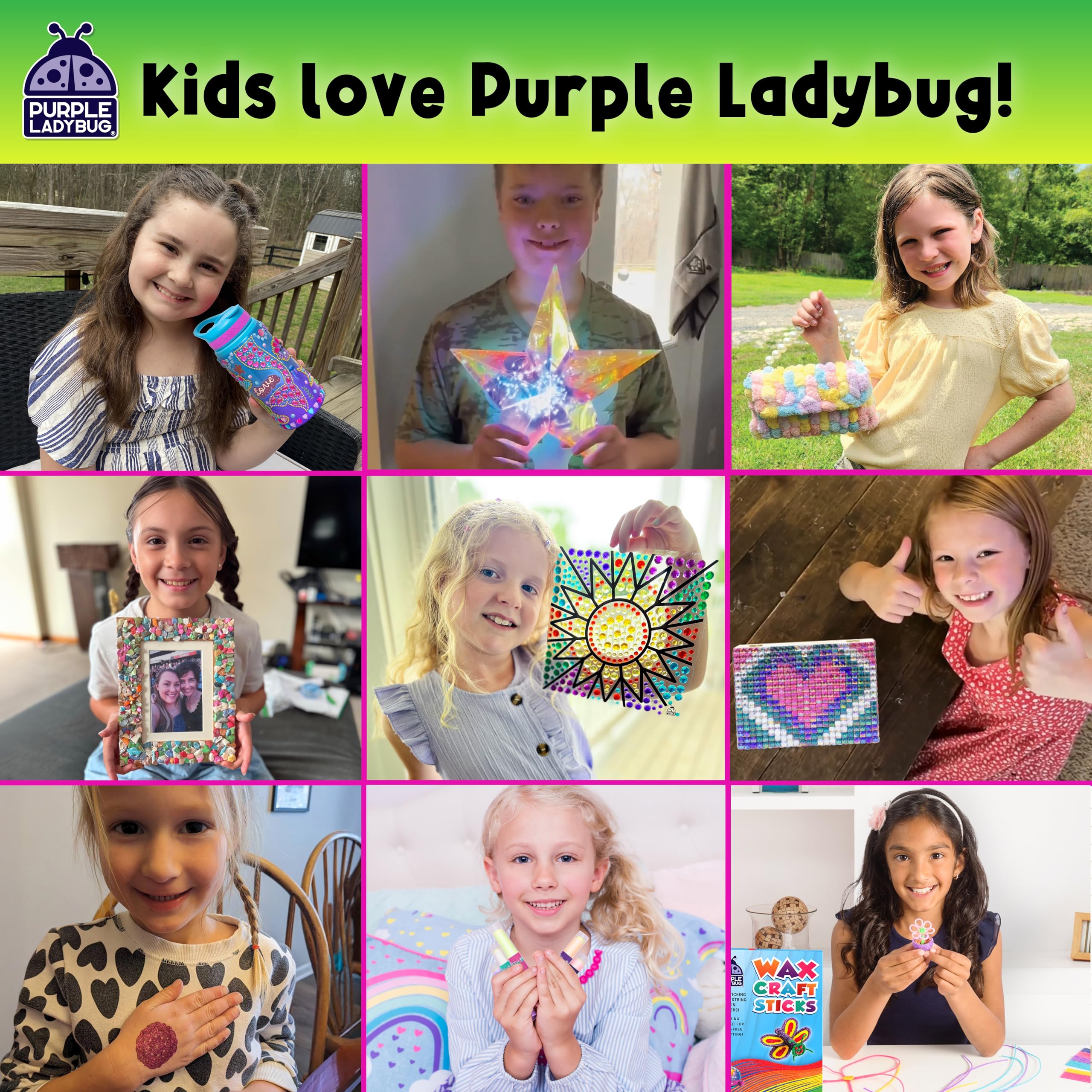 PURPLE LADYBUG 150 Rainbow Scratch Art Mini Notes - Stocking Stuffers for Kids, for Girls & for Teen Girl, Arts and Craft Supplies, Christmas Crafts Activity Kit, Birthday Party, Classroom Supplies