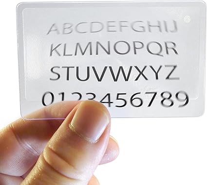 2 Credit Card Sized Illuminated 3x Reading Magnifier Lens Wallet