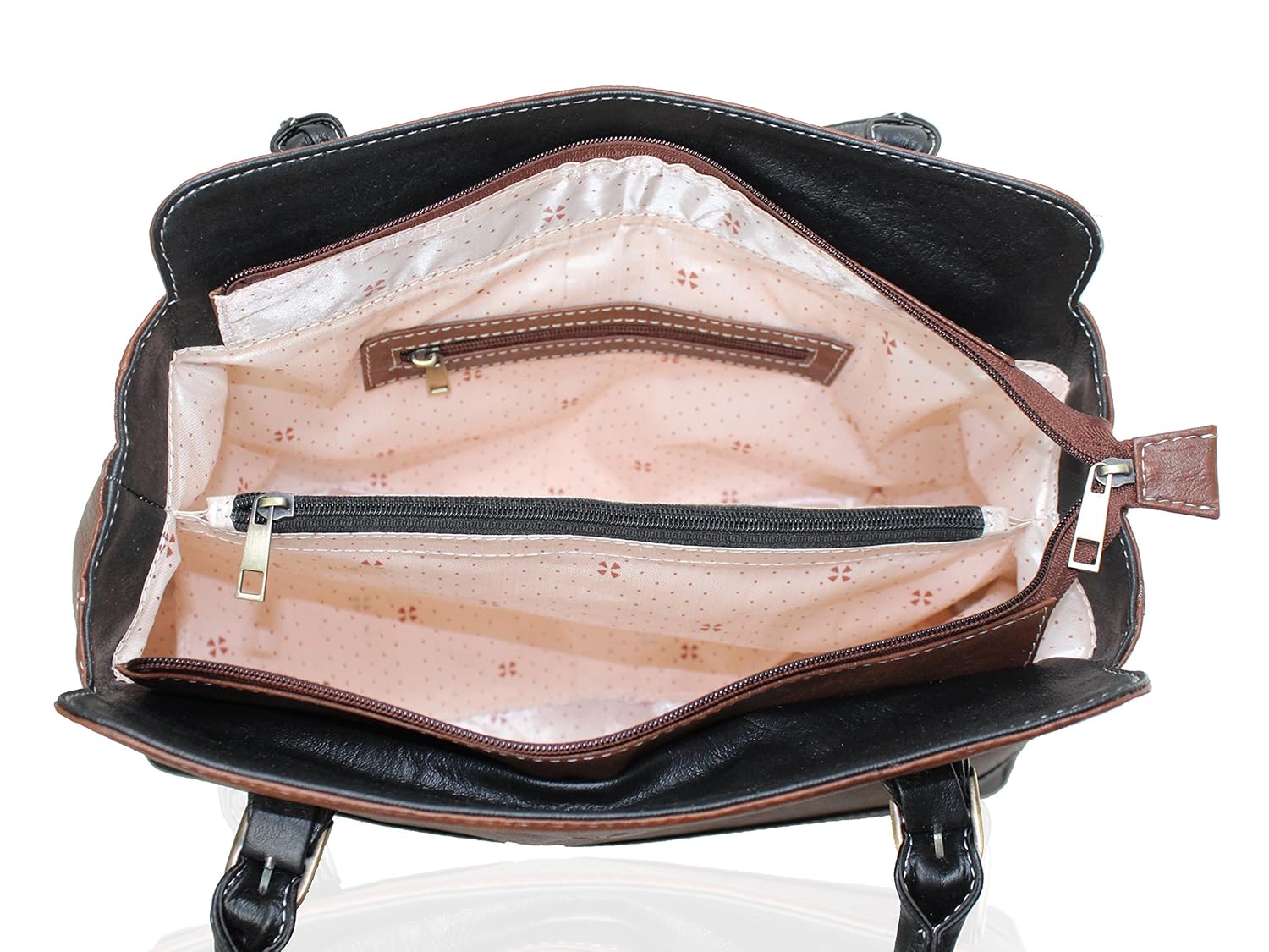 fargo couthy pu leather women's & girl's shoulder handbag (brown black_fgo-036)