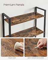 VASAGLE 5-Tier Bookcase Shelf 30 x 66 x 153 cm Rustic Brown Ink Black LLS061B01 view 8