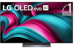 LG 55-Inch Class OLED evo AI 4K C5 Series Smart TV w/Dolby Atmos, Dolby Vision, HDR10, AI Super Upscaling 4K, Filmmaker Mode, Wow Orchestra, Alexa Built-in (OLED55C5PUA, 2025)