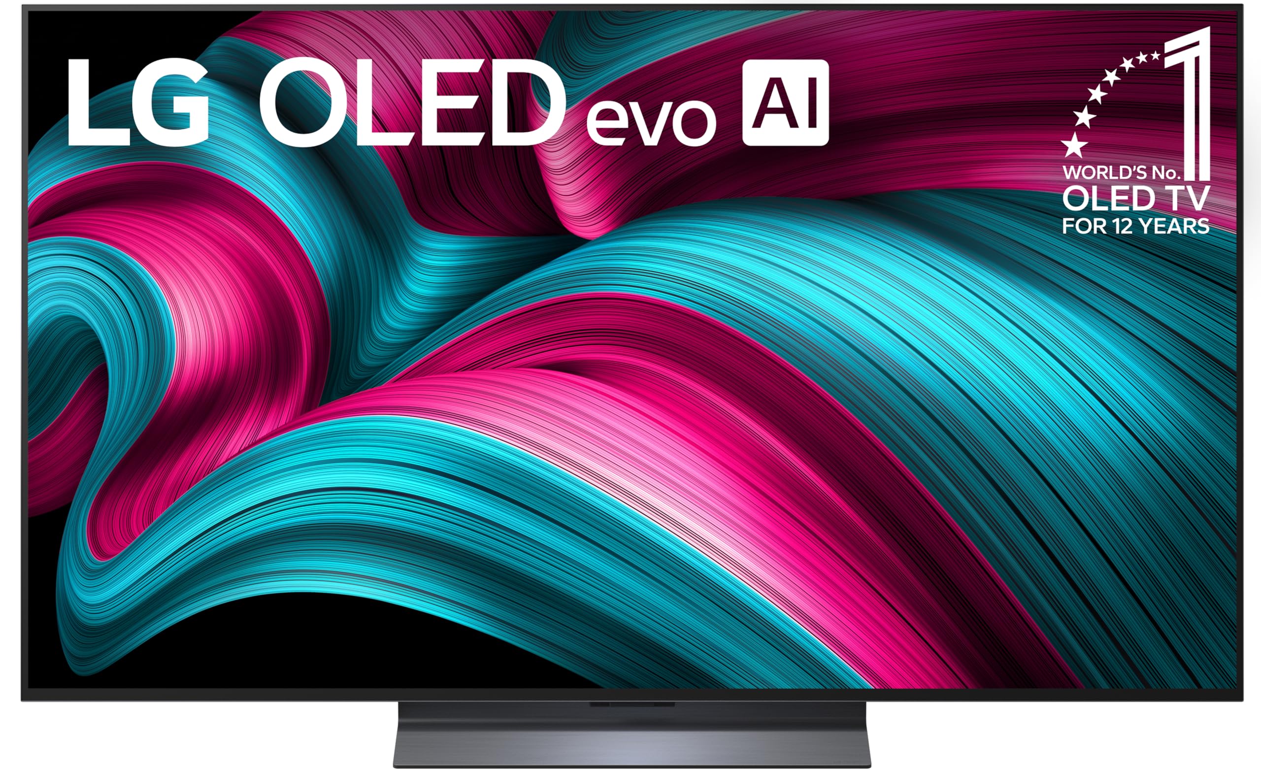 Photo 1 of **MAJOR DAMAGE TO SCREEN. SELLING FOR PARTS **LG 55-Inch Class OLED evo AI 4K C5 Series Smart TV w/Dolby Atmos, Dolby Vision, HDR10, AI Super Upscaling 4K, Filmmaker Mode, Wow Orchestra, Alexa Built-in (OLED55C5PUA, 2025)