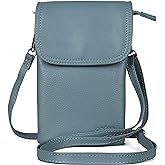 befen Genuine Leather Small Crossbody Bags for Women Cell Phone Bag Cross Body Purses,Silver Zipper