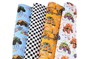 Titiweet Monster Truck Birthday Wrapping Paper for Boys Kids - 6 Large Sheets Racing Wrapping Paper, 39.4 x 27.6 Per Sheet (Monster Truck Birthday)
