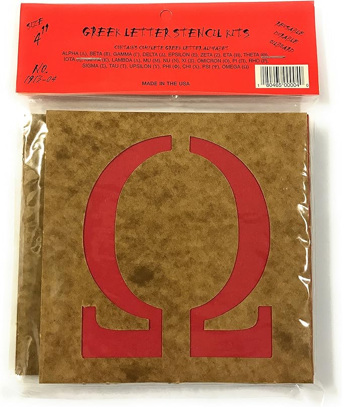 Amazon Com Montsho Publishers Reusable Greek Letter Stencils 4 Inch Kitchen Dining