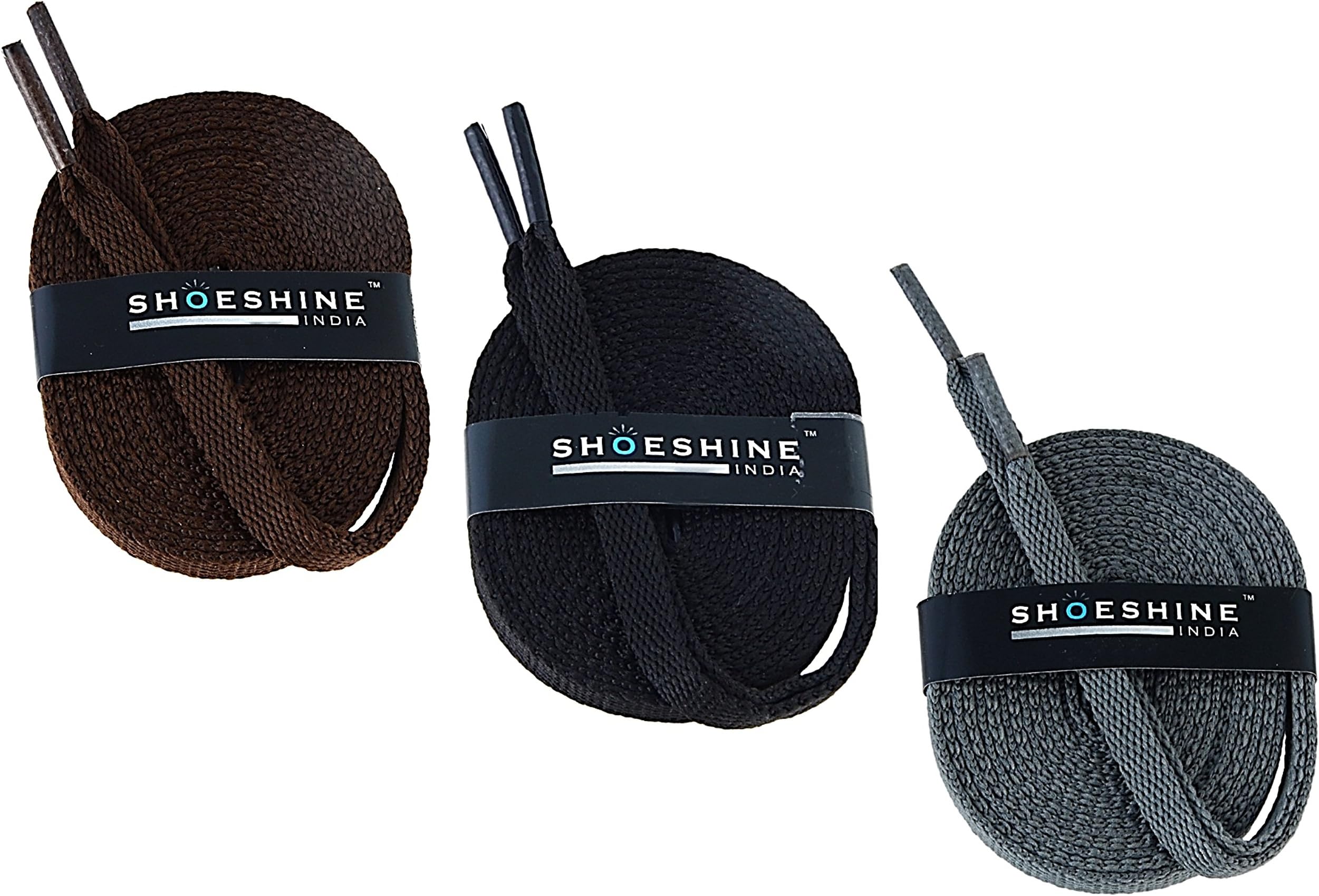 Shoeshine India sports shoelace premium flat shoelaces (3 pair set)