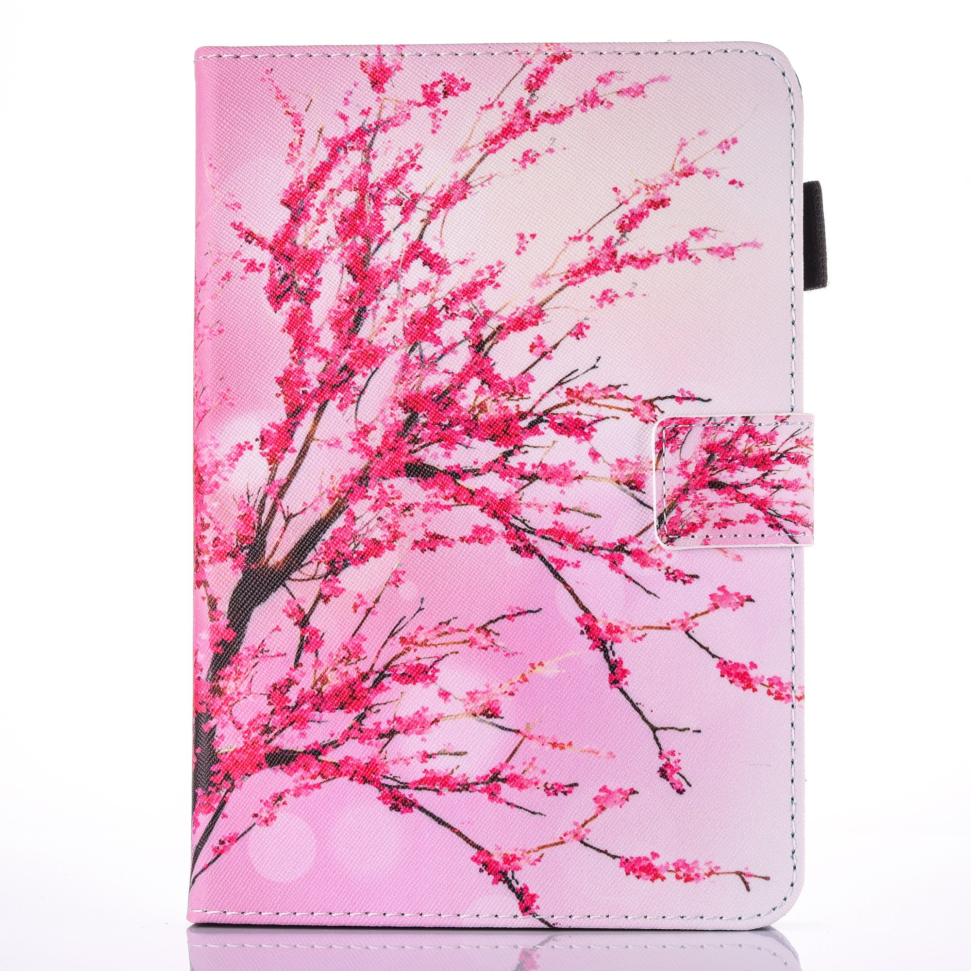 iPad 9.7 2018/2017, Apple iPad 6th / 5th Gen, iPad Air 1/2 Case - Premium Leather Business Stand Folio Cover for New Ipad Tablet with Auto Wake/Sleep and Card Slots，Pink flower