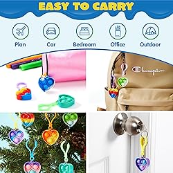 JOYIN Heart Pop Fidget Keychain 30 Pack Pop Fidget
