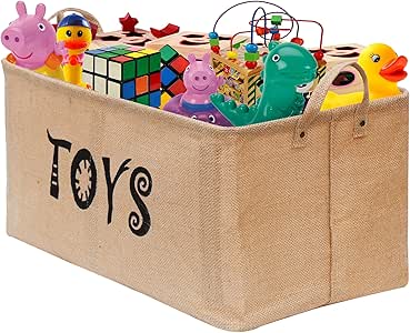 Gimars Contenedor de canasta grande para juguetes Caja de