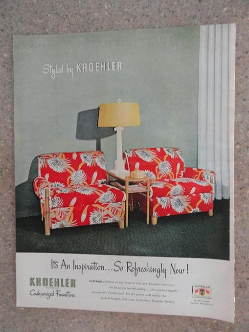 Amazon Com Kroehler Cushionized Furniture Vintage 40 S Full Page
