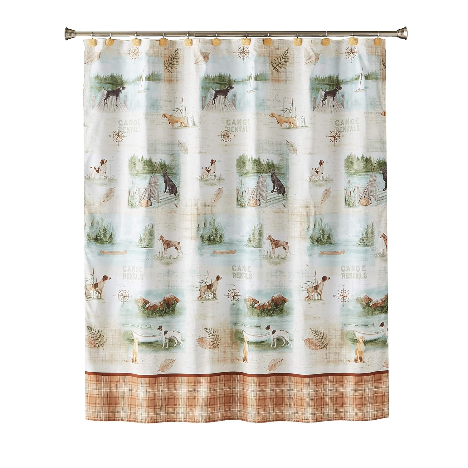 Multicolored Bass Lake Fabric Shower Curtain Skl Home By Saturday