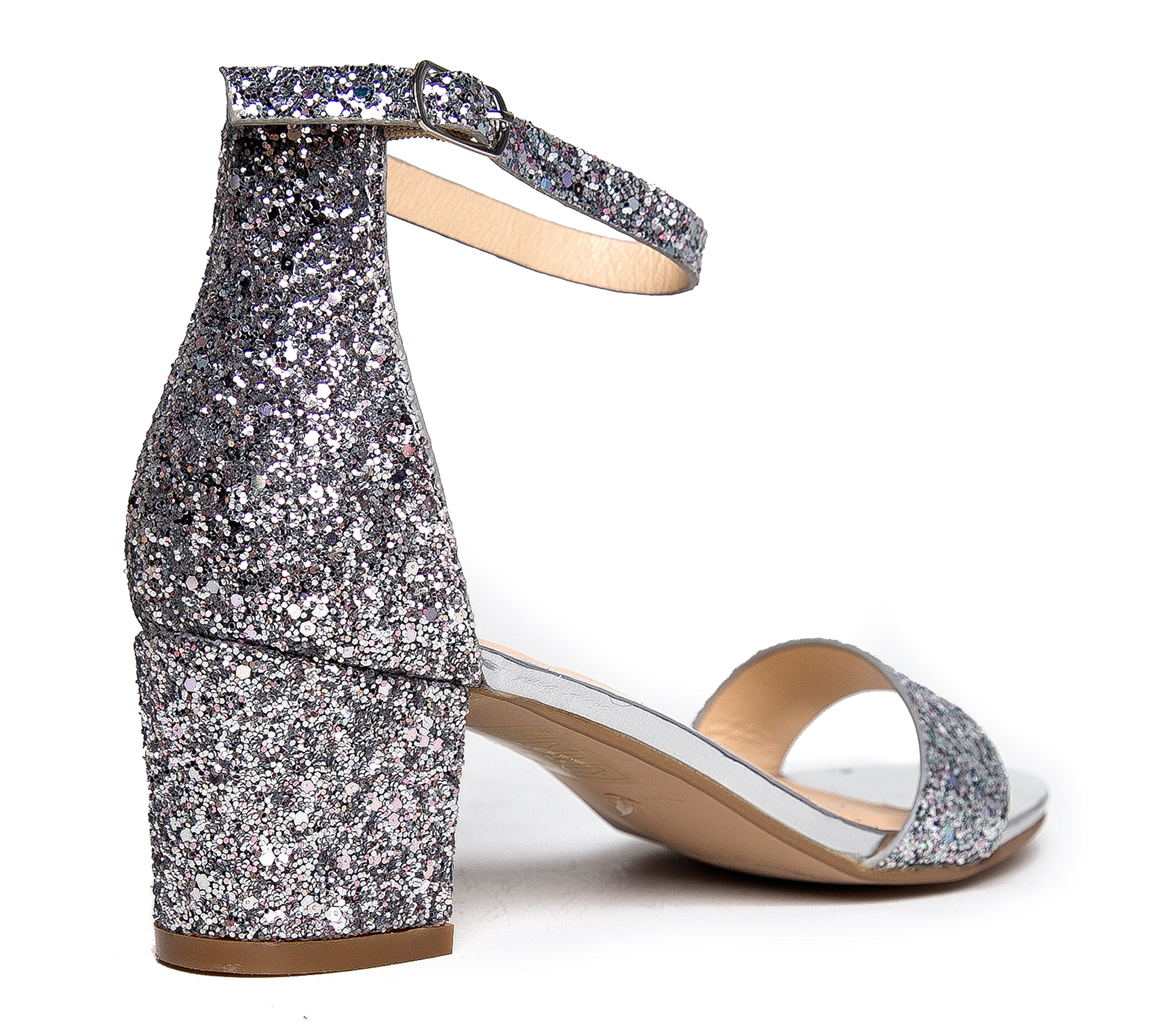 J. Adams Daisy Heels for Women - Ankle Strap Low Block Heel Cute Dressy Sandals - Image 4