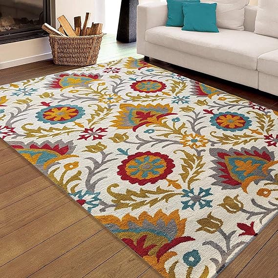 Buy AMAN RUGS Carpet Handmade Floral Handmade Wool Carpet 12x 15 Feet