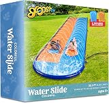 Sloosh 22.5ft Double Lawn Water Slide with Sprinklers and 2 Boards view 7