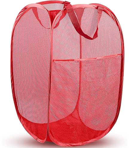 Amazon.com: RZJZGZ Foldable Pop-Up Mesh Laundry Hamper with