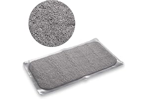 BINO | Loofah Non-Slip Bath Mat for Tub - Light Grey | Spa-Inspired Comfort, Quick-Drying, Secure Suction Cups | Exfoliating Shower Mat for a Luxurious and Safe Bathing Experience