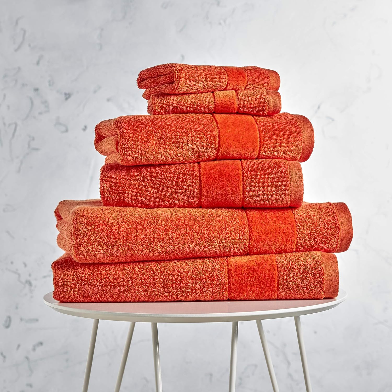Christy Prism 100 Turkish Cotton Towel (Orangead) Set of 6