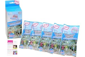 WOWMAZING Big Bubbles Refill - Concentrated Giant Bubble Solution Makes 4 Gallons | 5 Pouches for Kids’ Fun | USA Made