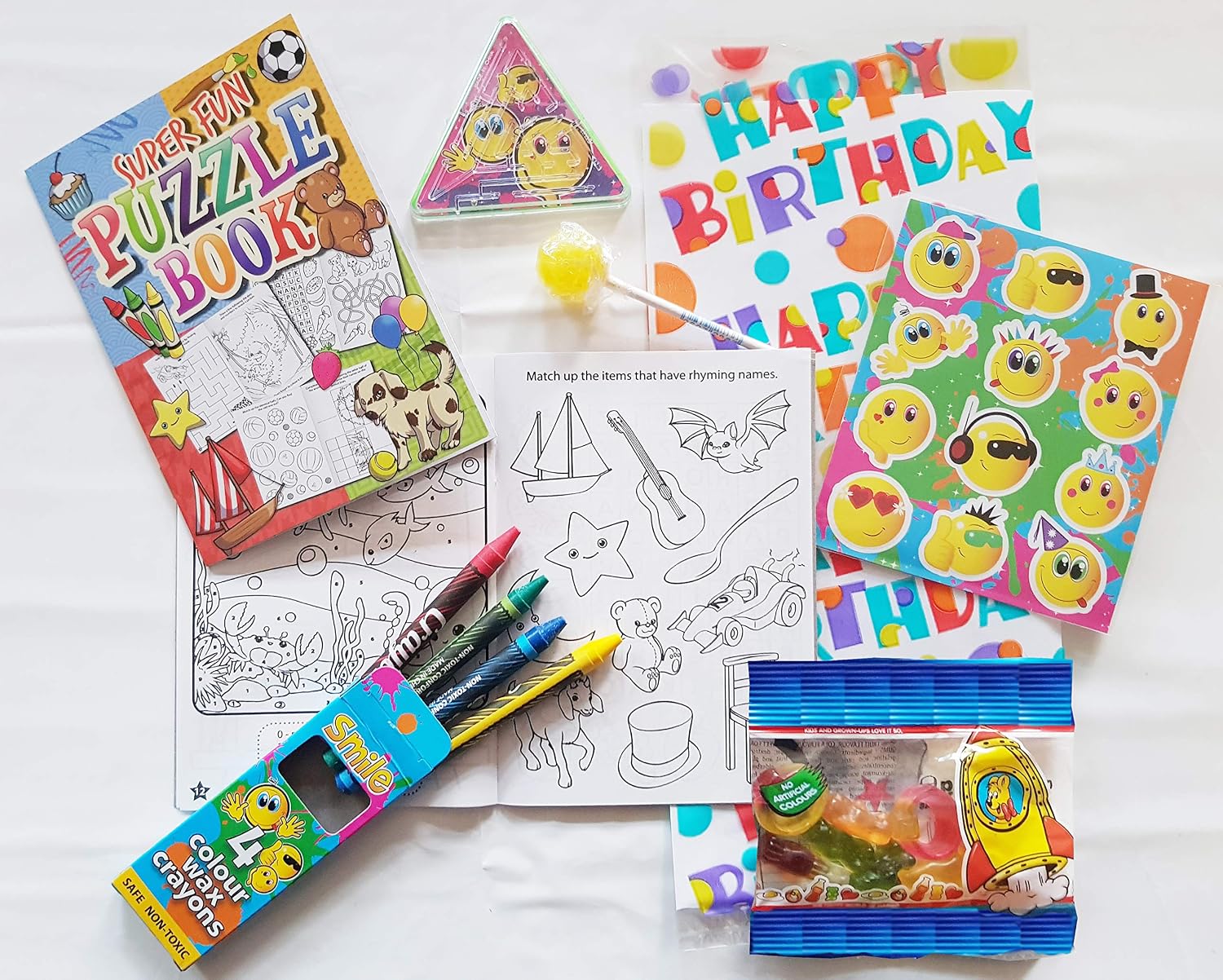 20 x HAPPY BIRTHDAY unisex pre filled party bags with favours and sweets for boys and girls, Multicolor, Small - Image 3