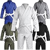 Hawk Sports Brazilian Jiu Jitsu Gi for Men and Women with Jacket, Pants, and White Belt for Martial Arts Training