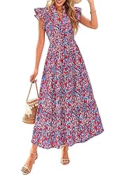 PRETTYGARDEN Women's 2025 Summer Floral Midi Dress