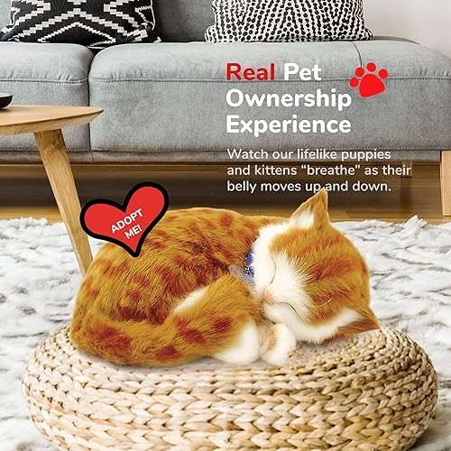 Perfect Petzzz Original Petzzz Orange Tabby Cat, Realistic