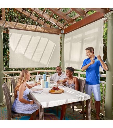 Amazon.com : Coolaroo Outdoor Roller Shade with Wand - 95% UV