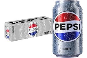 Diet Pepsi Cola Soda, 12 Fl Oz Cans (Pack of 12)